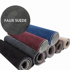 Red faux suede self -Adhesive stretch material- premium quality