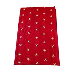 Microfiber Fabric Embroidered Horse Head Pattern Equestrian Themed 2 1/3 Yards