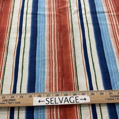 4.125 Yard Piece of Tommy Bahama Home Playa Eterna Seascape Stripe Canvas…