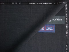 DORMEUIL 85% WOOL15% MOHAIR “WEFT STRETCH” SUITING FABRIC MADE IN ENGLAND- 3.4 m