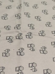 Tractors On Grey Cotton Fabric By The Half Yard (Fabric Editions)