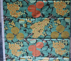 VNTG 1970s? Brunschwig & Fils Glazed Camborne? Chintz Sample Gold Black 24″x51″