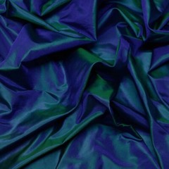 Deep Green/Blue Tissue Taffeta, 100% Silk Fabric By The Yard Pc 44″ W (TS-7327)
