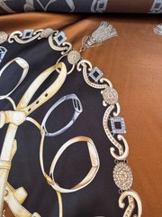 Silk Scarf Fabric Panel, Luxury Italian Fabric, Designer Fabrics.