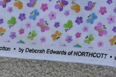 By 1/2 Yd, Colorful Butterflies & Daisies Quilt Cotton, Northcott/Edwards, P6806