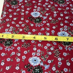 2 Pieces of Cotton/Cotton Blend Floral Fabric approx 3 Yds Total 44″ Wide