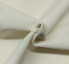 BALLARD DESIGNS PERFORMANCE VELVET IVORY WHITE FURNITURE FABRIC BY THE YARD 55″W