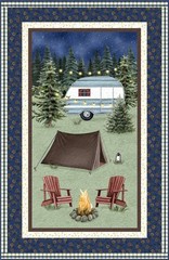 Wilmington Prints – Evergreen Escape – Repeating Border Stripe – Multi, BTY