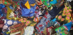 New African Fabric Scraps For Quilts Scrapbooking Sewing Crafts – Lot of 30