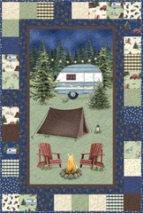 Wilmington Prints – Evergreen Escape – Repeating Border Stripe – Multi, BTY