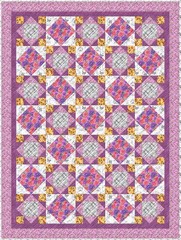 Wilmington Prints – Dahlia Botanica – Repeating Border Stripe Multi, Fabric BTY