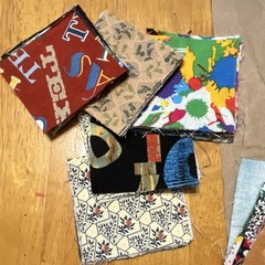 Cotton 2″ Fabric Squares Scrap Lot Multicolor Mixed Prints Patchwork Quilting