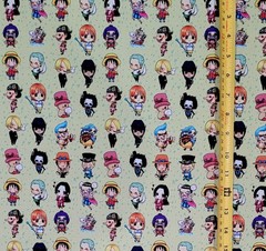 ONE PIECE CHIBI ANIME 1 YARD FABRIC ( 36″ X 58″ ) BRAND NEW