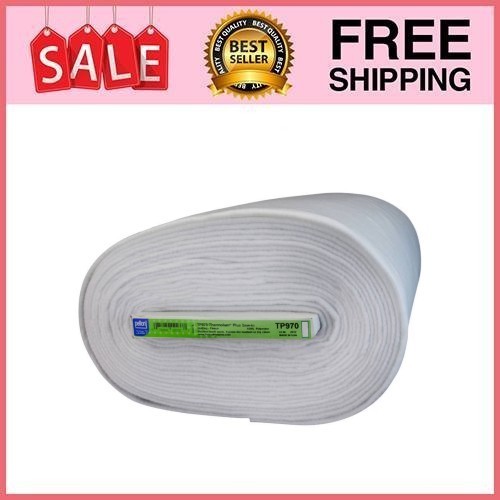 Pellon TP970 Thermolam Plus Fleece Fabric, White 45″ x 10 Yards by the Bolt