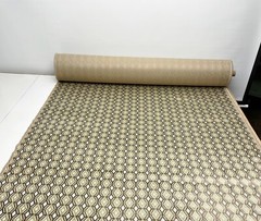CLARENCE HOUSE MILO BROWN TAN MODERN GEO DIAMOND VELVET FABRIC BY YARD 50″W