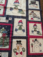 25 Vintage Snowman Fabric Panels Dianna Marcum Marcus Bros 34″ X 42″