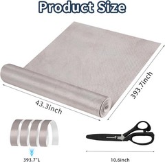 Faraday Fabric, Faraday Cloth 43”x 393” with Tape 393″ L Military Grade Nicke…