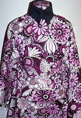 Fuchsia Pink and White Cotton Lycra Sateen Twill Fabric 1 Yard 11 Inches