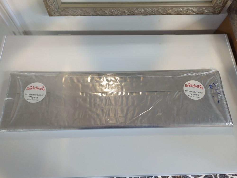 Home Sweet Home Silver 60″ By 10 Yard Metallic Lame For Crafts And Decoration