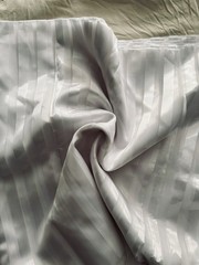 White Stripe Sheer Ribbon Organza Fabric 8 Yds X 108″ Bridal Party Decor