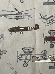 Premier Prints Fabric Vintage Airplanes Aircraft Cotton Home Decor