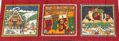 DEBBIE MUMM 3 BLOCK CHRISTMAS PANEL FOR SSI, 15 1/2″H x 44″W