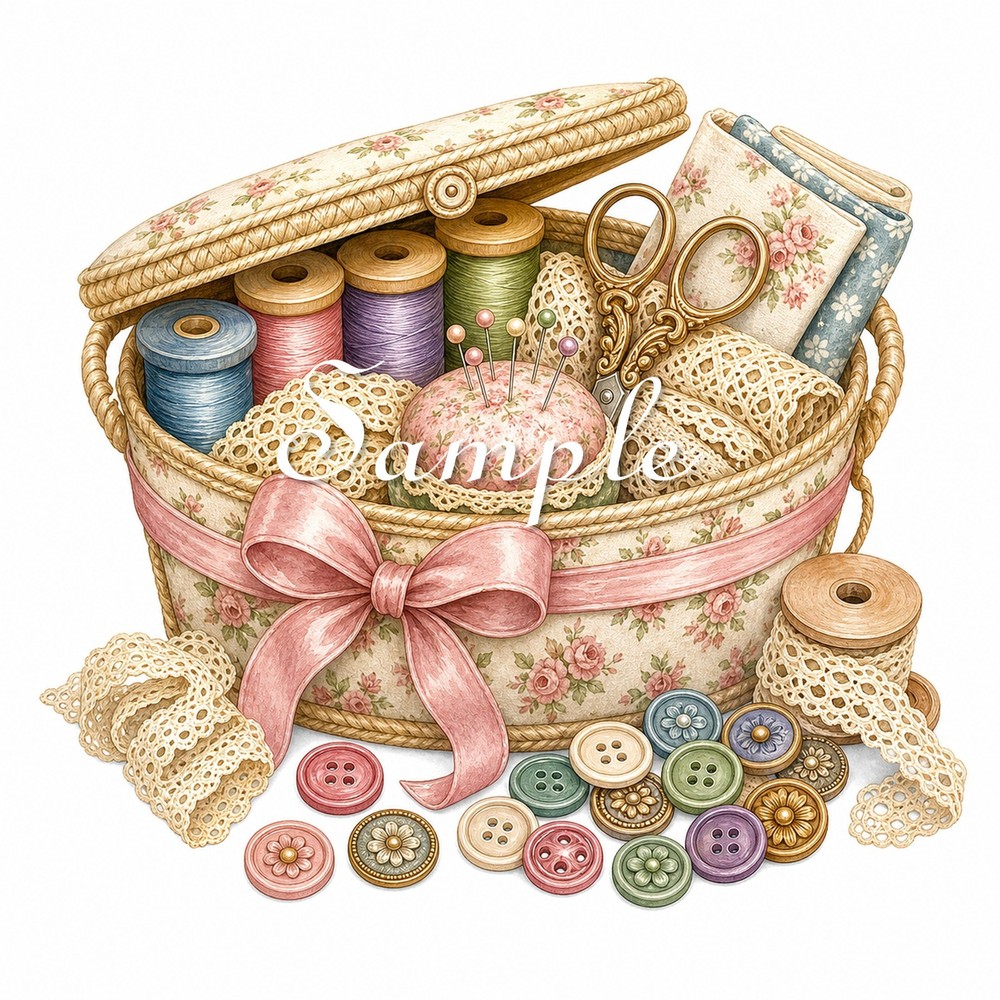 Sewing Notions – Fabric Quilt Block – Craft Supplies -Buttons – 100% Cottton #10