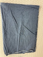 Vintage Lightweight Indigo Cotton Chambray Denim 76” X 56” 2 Yds Medium Blue