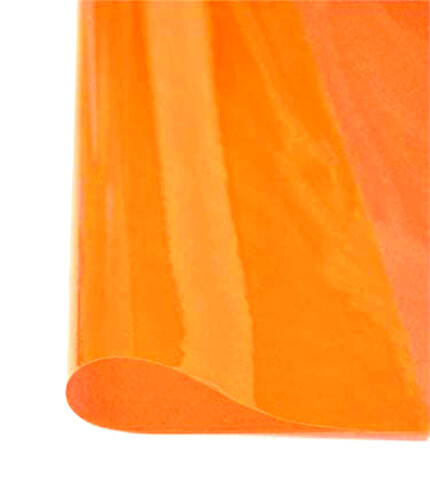 Orange Tinted Vinyl 10 Gauge PVC Transparent Plastic Fabric Sold by the Yard 54″