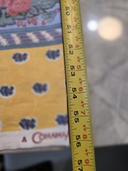 Vintage Riverdale Fabric Yellow Floral Border Print Cottagecore 80s Screen Print