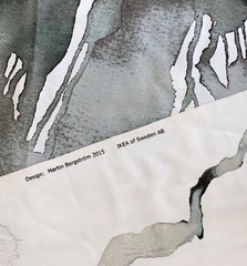 IKEA Fabric NATTGLIM Martin Bergstrom 60×60 Home Decor Wt Cotton