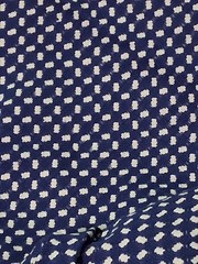 Blue White Checked Fabric 60×40