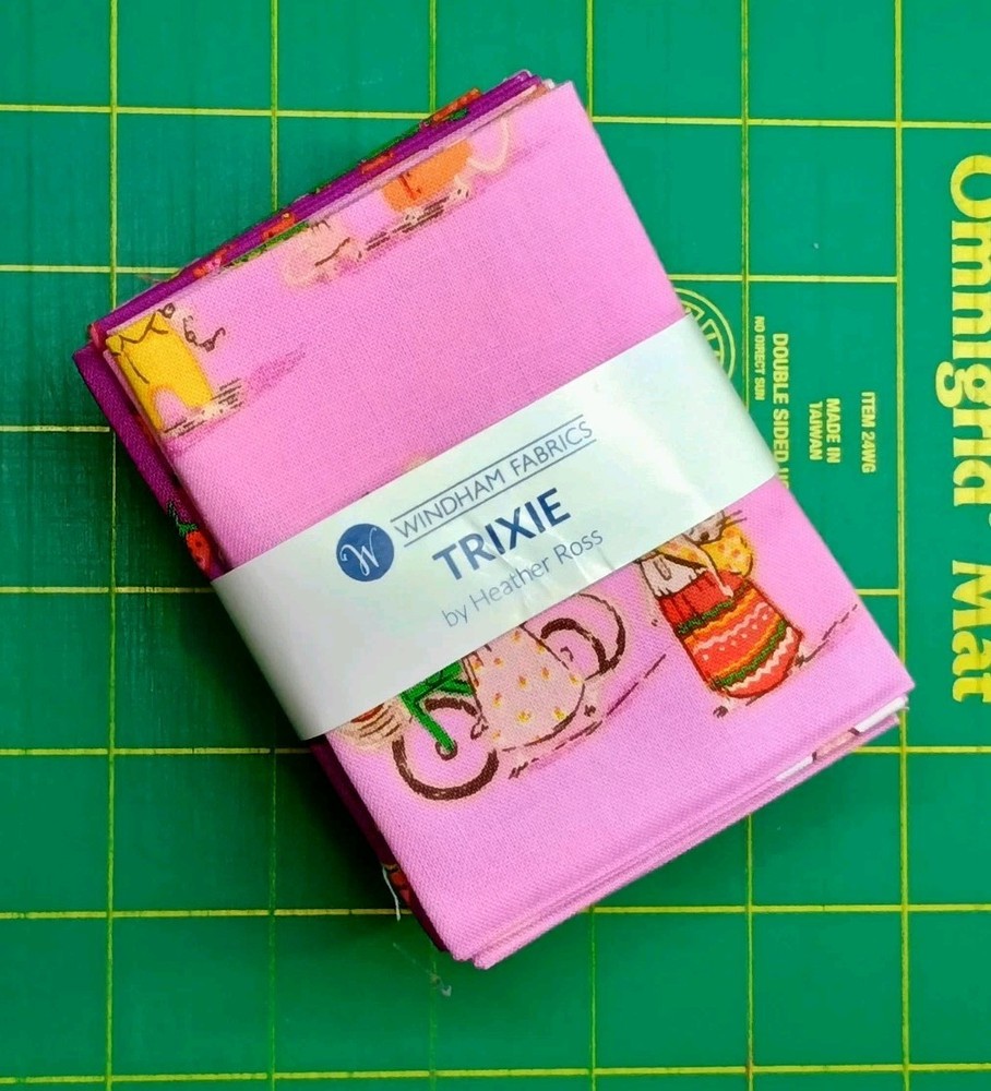 Heather Ross Trixie Fabric Bundle, 10 Pieces, 9×22, Fat Eighth Bundle Windham