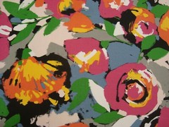1 of 9 Yds RICHLOOM Solarium Fabric Outdoor Floral Garden Upholstery 54″ x 36″