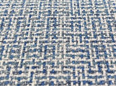 Brunschwig & Fils Textured Basketweave Upholstery Fabric- Gambier Marine 1.85 yd