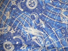 Celestial Planets Fabric Traditions 444Sun moon stars Blue Cotton FABRIC SBTYX