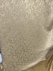Gold Damask Jacquard Brocade Fabric (116in.) Sold By The Yard