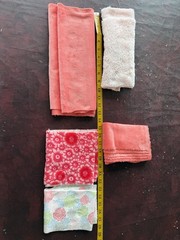 Miscellaneous Random Fabric Scraps MINKY CUDDLE DOT ROSEBUD PRINTS COLOR THEMES
