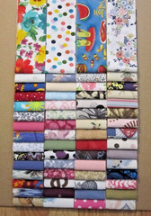 Cotton Fabric Strips, Jelly Roll Style. 60/pc. Lot 2 1/2″ Wide X 15″ Long.