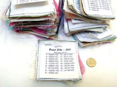 Bridal silk 17-swatch lot: ~3″ squares