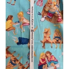 1 Yard Muffin Tops fabric – Blue – 100% Cotton – 36 x 44″