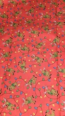 Cranston VIP Scattered Reindeer Christmas Print Cotton Fabric Red 2YDS X 45″
