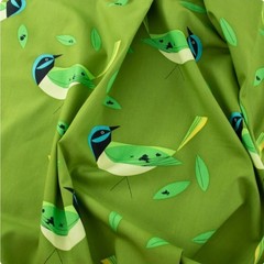 Charley Harper•Iconic Vol 2•Green Jay, Bird, Birds Fabric!100%Org Cotton•BTY