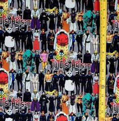 JUJUTSU KAISEN COLLAGE ANIME 1 YARD FABRIC ( 36″ X 58″ ) BRAND NEW