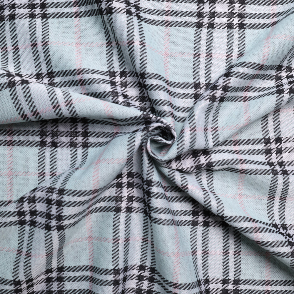 Stretch Double Knit Fabric(Mint / Pink / Black) – By the Yard/Apparel Fabric
