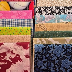Fat Quarter Bundle 45 FQ Cotton Quilting Fabric Stash Builder Mixed Fabric Lot
