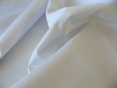 Soft PU Coated Water-Resistant Polyester Fabric Material – WHITE