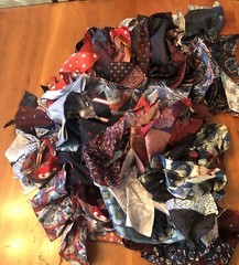 Necktie Pieces For Quilting And Crafts Over 1 Pound