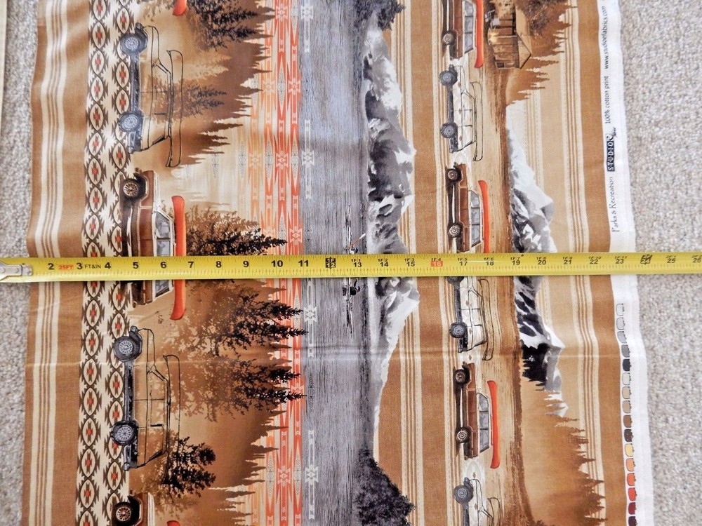 Parks and Recreation Camping Stripe Outdoors STUDIO e Cotton fabric #3920 NICE