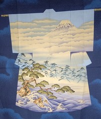 Kona Bay Fabrics KIMO-SA BU & MA LOT Cotton Quilting FABRIC Kimono Art Panel